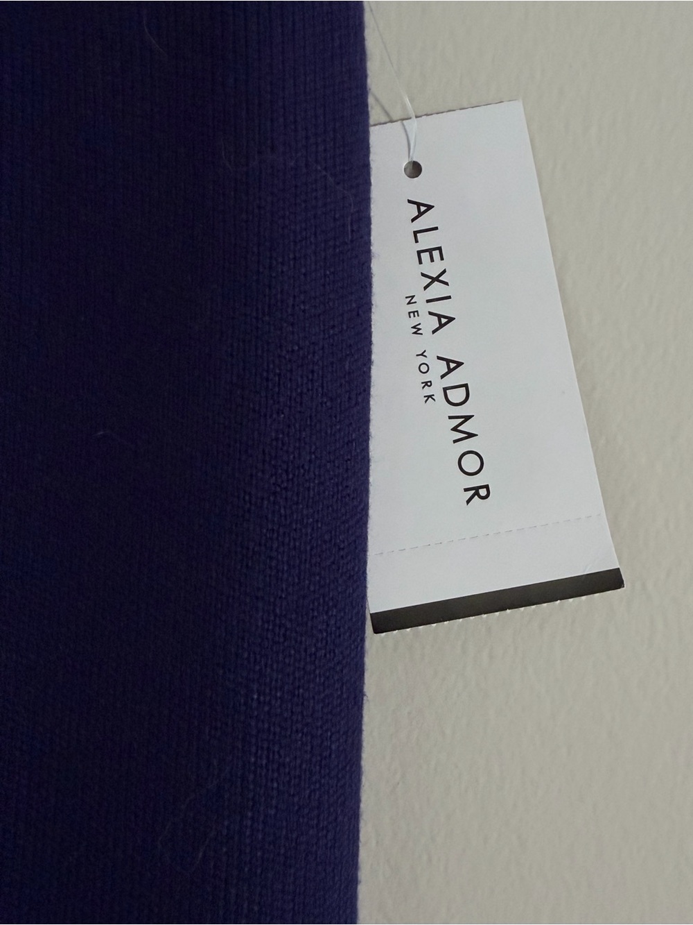 NWT Alexia Admor Navy Knit MIDI Pencil Skirt M Gold Double Zip Modern MSRP $200 - Picture 4 of 14